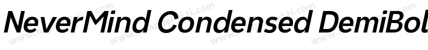 NeverMind Condensed DemiBold字体转换